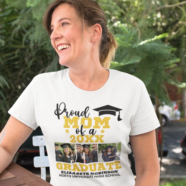 Proud Mom of the Graduate Photo collage T Shirt (Skapare uppladdad)