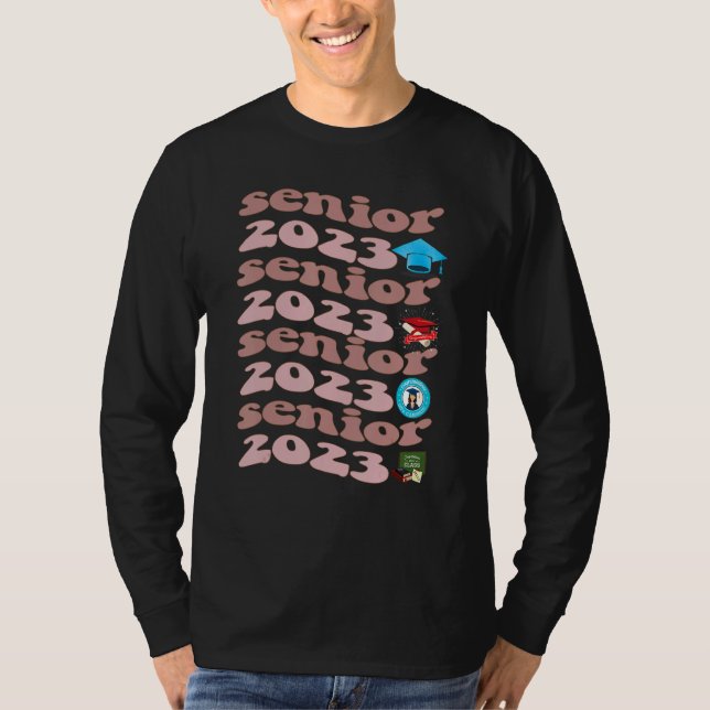 Proud Mom Senior 2023 T Shirt (Framsida)
