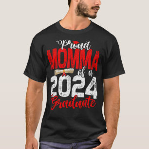 Proud Momma från 2024 student seniora gra T Shirt