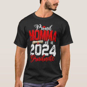 Proud Momma från 2024 student seniora gra T Shirt