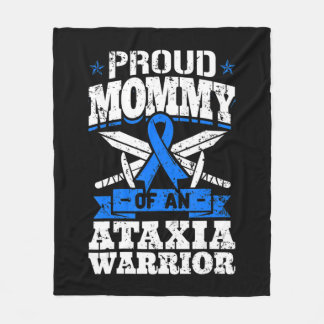 Proud Mommy Of An Ataxia Warrior Awareness Ribbon Fleecefilt