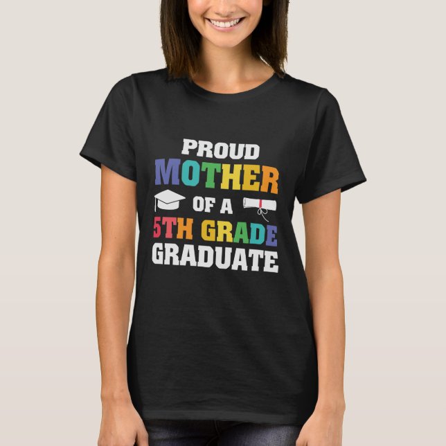 Proud Mor 5:e klass Student ord T Shirt (Framsida)