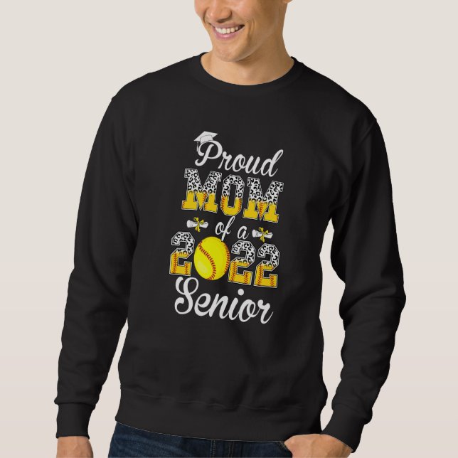 Proud Mor av 2022 års senior Leopard Softball Gam Lång Ärmad Tröja (Framsida)