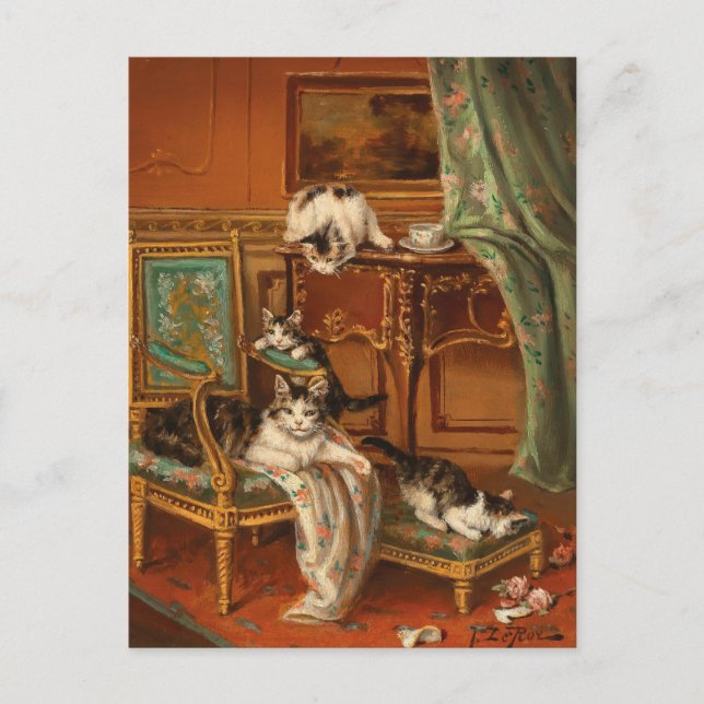 Proud Mor Cat | Jules Le Roy Vykort (Framsida)