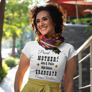Proud Mor i Student Namn Skola Studenten T Shirt