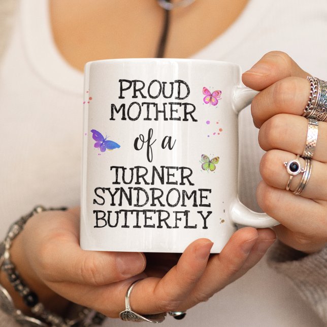 Proud mor i Turner syndrome butterfly Kaffemugg (Skapare uppladdad)