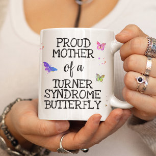 Proud mor i Turner syndrome butterfly Kaffemugg