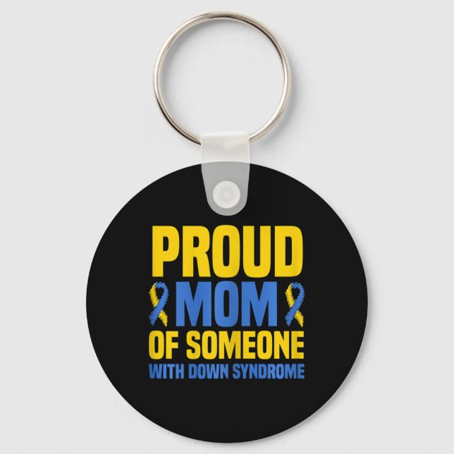 Proud Mor World Down Syndrome Mamma Nyckelring (Framsida)