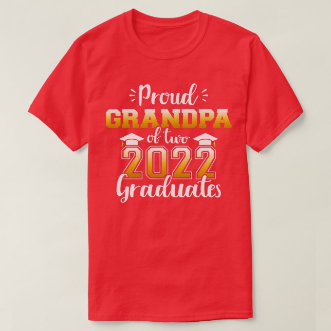 Proud morpa av två klass 2022 student twillingar g t shirt (Design framsida)