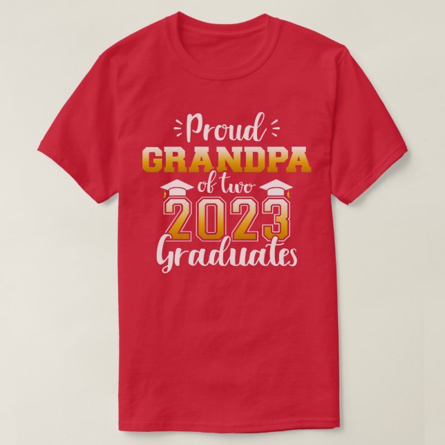 Proud morpa av två klass 2023 student senig g t shirt (Design framsida)