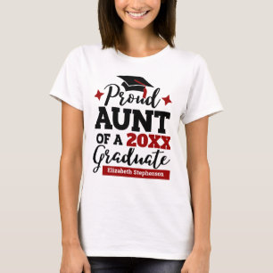Proud Moster av 2022 student svart rödtassel T Shirt