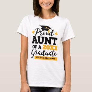 Proud Moster av en svart guld-tassel 2022 student T Shirt