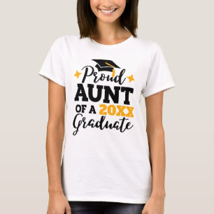 Proud Moster av en svart guld-tassel 2022 student T Shirt