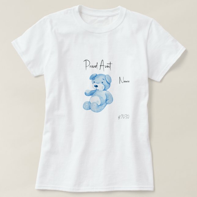 Proud Moster Blue Nalle T-shirt Baby Shower (Design framsida)
