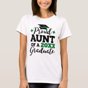 Proud Moster i en student svartvit grönt tassel T Shirt
