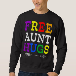 Proud Moster Lgbtq Free Moster Hugs Rainbow Lgbt P Lång Ärmad Tröja