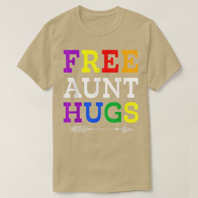 Proud Moster LGBTQ Free Moster Hugs Rainbow LGBT P T Shirt (Design framsida)