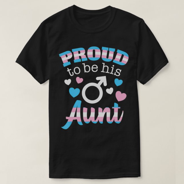 Proud Moster Transgender Nephew Trans Pride Flagga T Shirt (Design framsida)