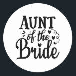 Proud Moster vid Bride Bröllop Bachelorette Marri Runt Klistermärke<br><div class="desc">stolt Moster vid Bride Bröllop Bachelorette Giftermål</div>