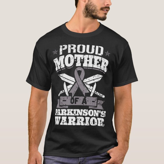 Proud Mother Of A Parkinson s Warrior PD Awareness T Shirt (Framsida)