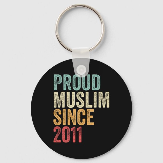 Proud Muslim Since 2011 Embracing Islamic Faith Ne Nyckelring (Framsida)
