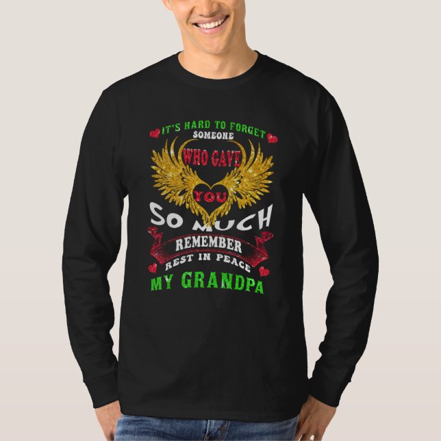 Proud My Grandpa In Heaven Happy Father Day Proud  T Shirt (Framsida)