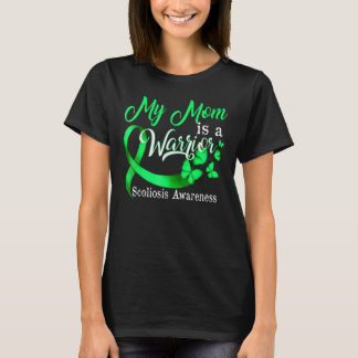 Proud My Mom Scoliosis Warrior Green Ribbon Butter T Shirt