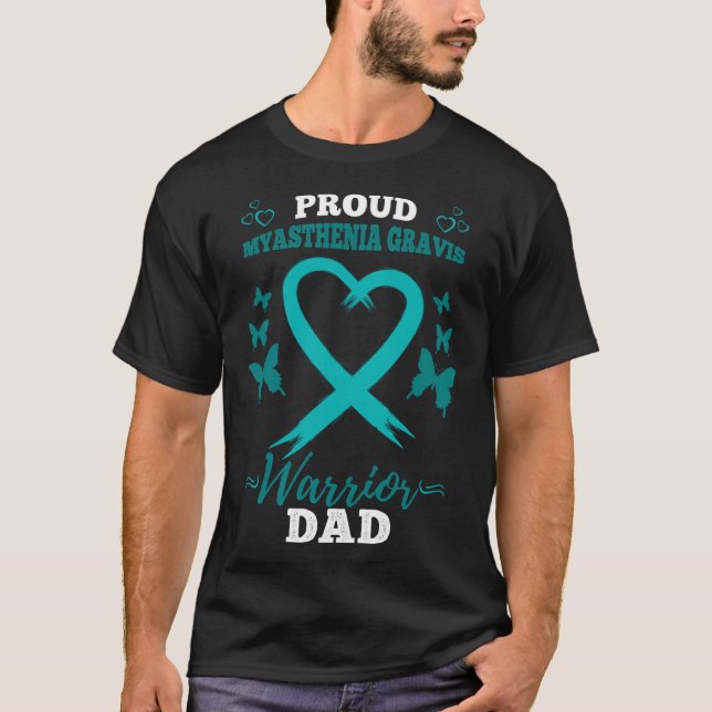 Proud Myasthenia Gravis Warrior Pappa Mg Myastheni T Shirt (Framsida)