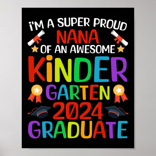 Proud Nana av Fantastisk Kindergarten 2024 Student Poster (Framsidan)