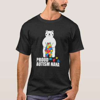 Proud Nana Bear Autism Awareness Puzzle Biet Fami T Shirt
