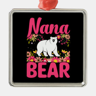 Proud Nana Bear Julgransprydnad Metall
