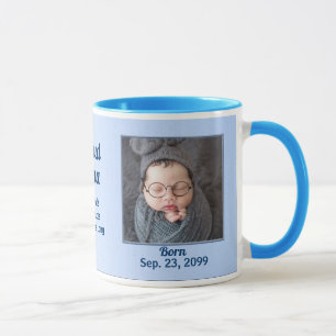 Proud NANA Blue Nyfödd bebis Boy 2 Photo Mugg