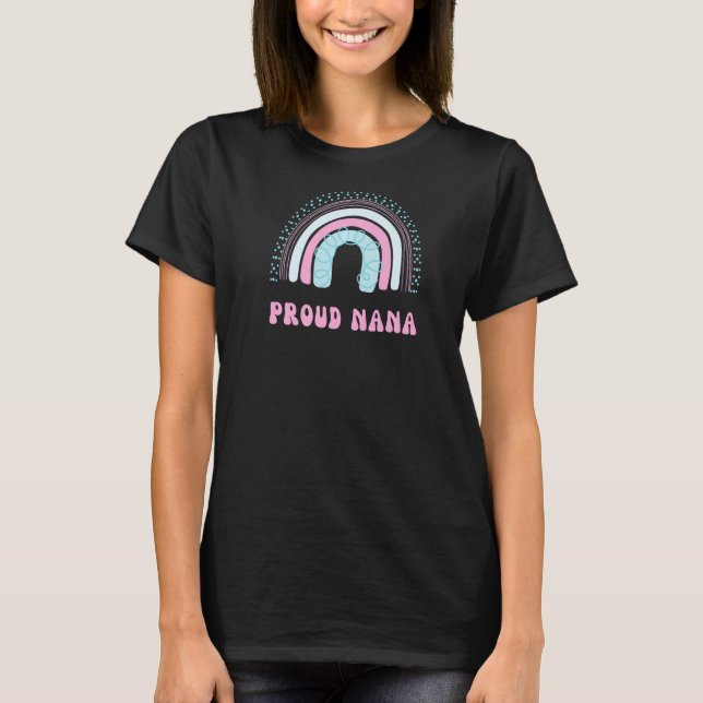 Proud Nana Grandma Trans Transgender LGBTQ LGTB Ra T Shirt (Framsida)