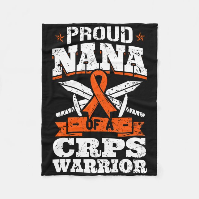 Proud Nana of a Crps Warrior Rsd Awareness Ribbon Fleecefilt (Framsidan)