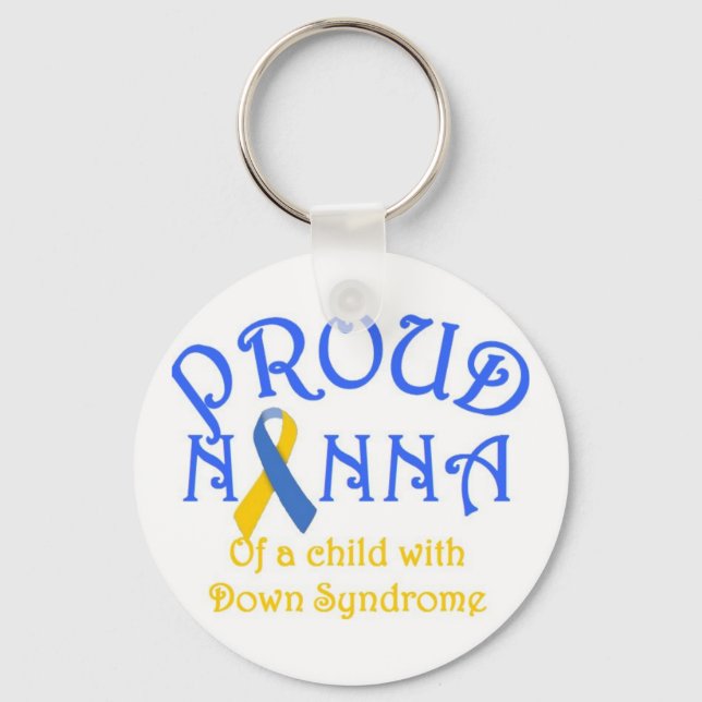 Proud Nanna of a Down Syndrome Child Nyckelring (Framsida)