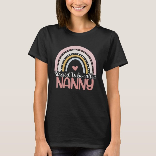 Proud Nanny Mothers Day Blessed To Be Called Nanny T Shirt (Framsida)