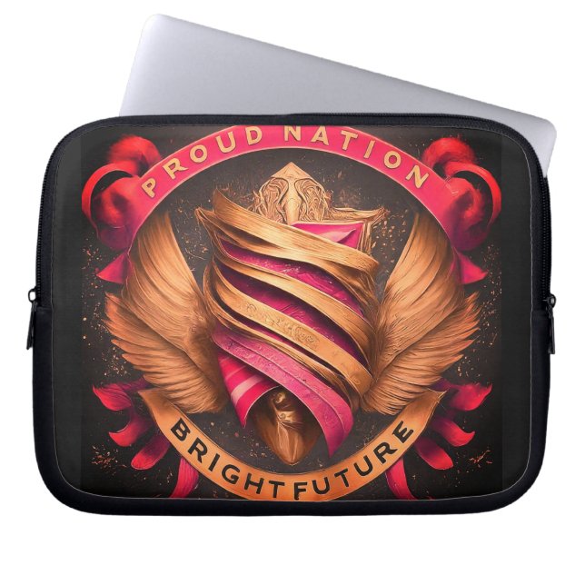 Proud Nation Bright Future Electronics Bag Laptop Fodral (Framsidan)