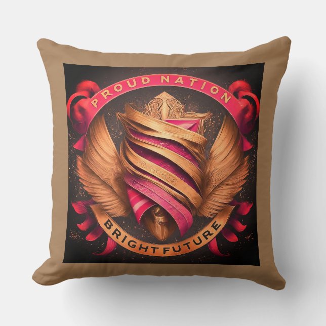 Proud Nation Bright Future Kudde (Framsida)