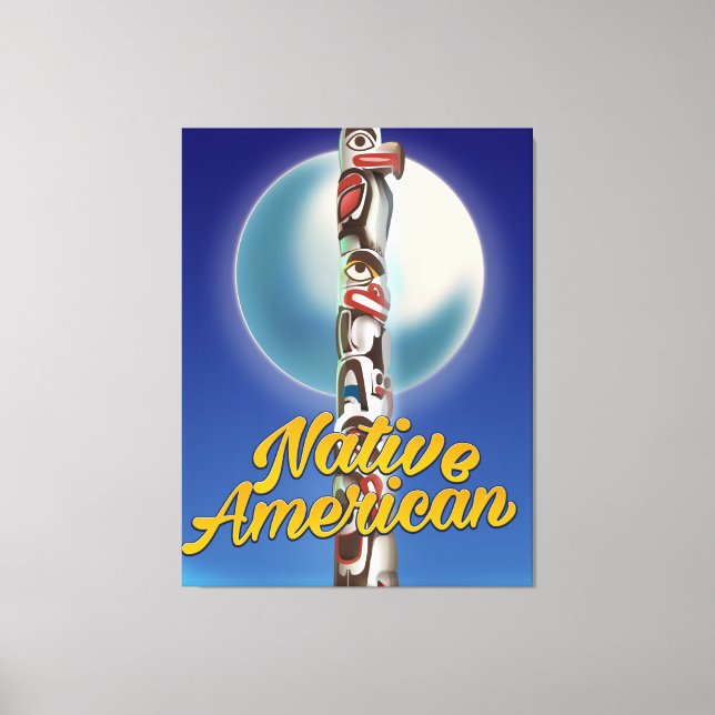 Proud Native American Canvastryck (Framsida)