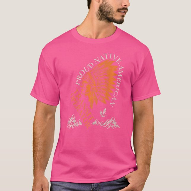 Proud Native American Job Transit Operator T Shirt (Framsida)