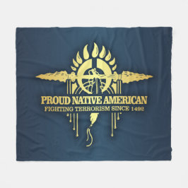 Proud Native American (kamp mot terrorism) Fleecefilt