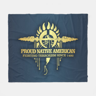 Proud Native American (kamp mot terrorism) Fleecefilt
