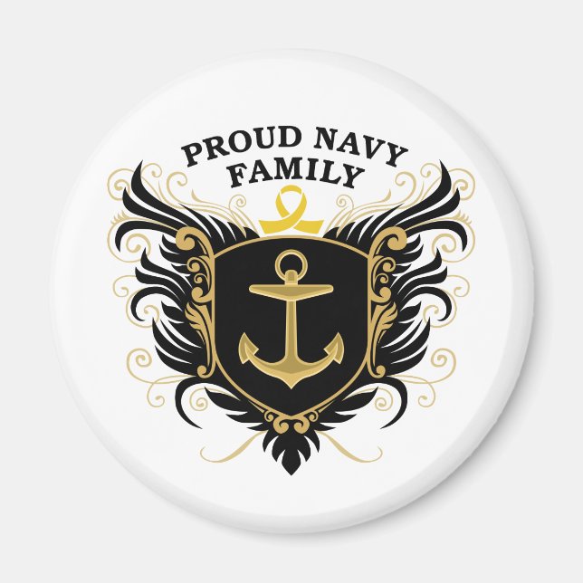 Proud Navy Family Magnet (Framsidan)