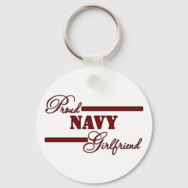 Proud Navy Girlkompis (Red N Black) Nyckelring (Framsida)