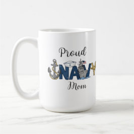 Proud navy mom mother's day kaffemugg