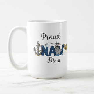 Proud navy mom mother's day kaffemugg