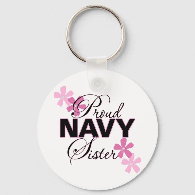 Proud Navy Sister Nyckelring (Framsida)