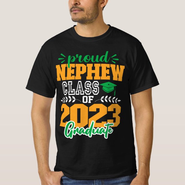 Proud NEPHEW of Class of 2023 MODERN SCRIPT GRAD T Shirt (Framsida)