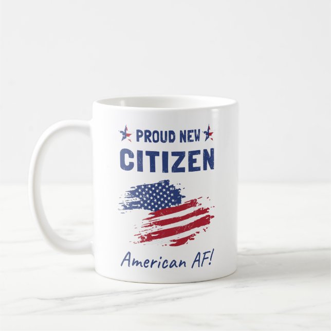 Proud New American Citizen, medborgarskapsceremoni Kaffemugg (Vänster)