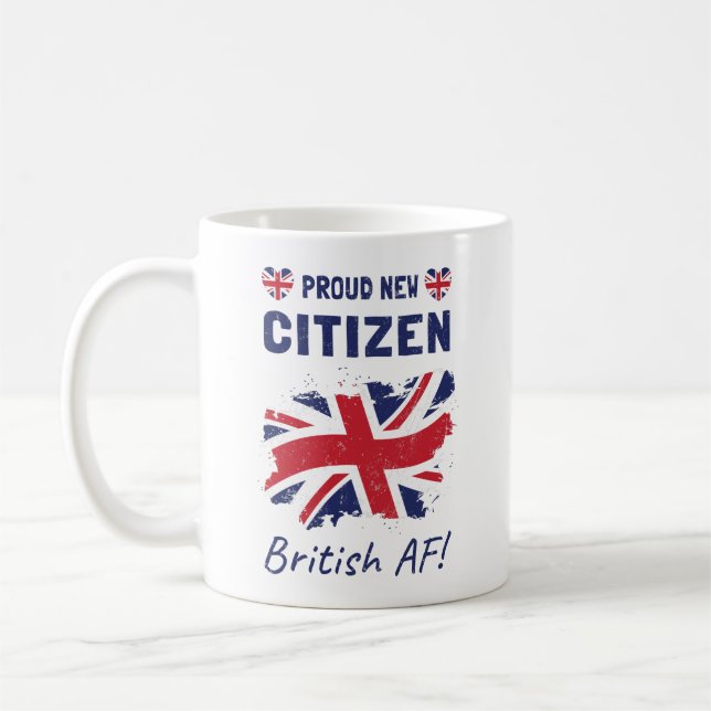 Proud New British Citizen, medborgarskapspremien Kaffemugg (Vänster)